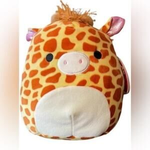 EUC 8” Squishmallow Plush Squishy Soft GARY THE GIRAFFE PINK EARS